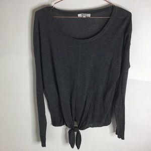 Madewell Solid Viscose Modern Tie-Front Sweater